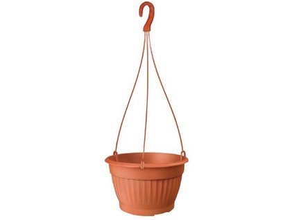 Függő virágcserép TERRA 23 cm, terrakotta