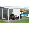 Alumínium pergola LANITPLAST WALL 53 fehér + clear PC